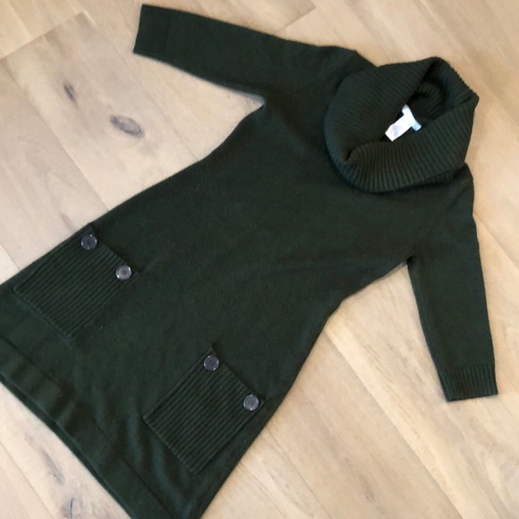 London Times Dark Green Sweater Dress - Picture 1 of 9